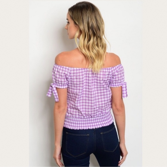 🦋3/$15💰Lilac Gingham Top - Picture 3 of 3